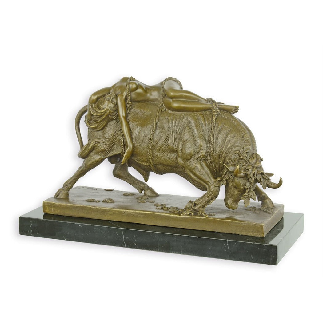 Bronze Sculpture of Europa and the Bull 41cm