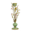 Bronze Mounted Porcelain Candle Holder 64cm with Birds & Floral Motifs