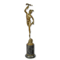 Bronze Sculpture - Mercury Holding Aloft an Electra 72cm