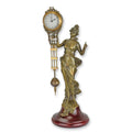 Classical Bronze Mystery Table Clock – Elegantly Draped Female Figure 33cm