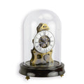 Vintage Mechanical Table Clock Under Glass Dome