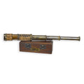 Vintage Brass Monocular Telescope in Fitted Wooden Presentation Box