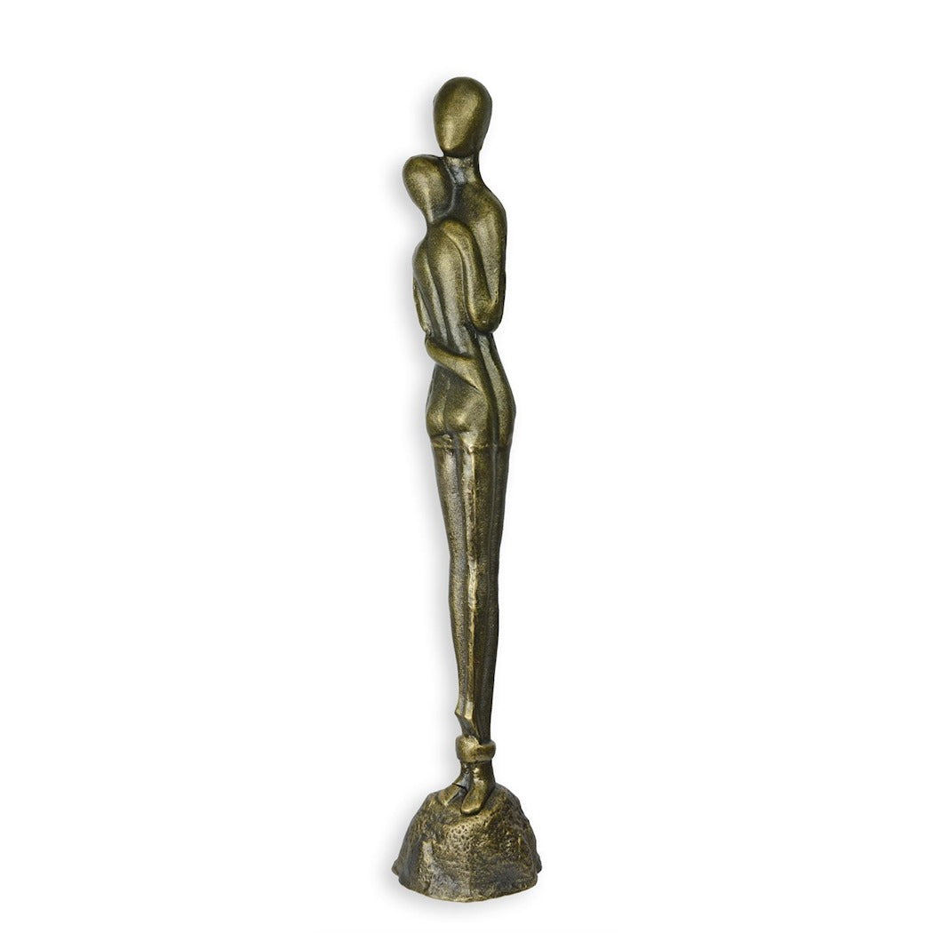 Cast Iron Sculpture of an Embracing Couple – Bronze Look 93 cm
