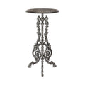 Silver Cast Iron Plant Stand 69cm - Vintage Garden Side Table