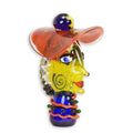Murano-Style Glass Figurine - Lady with Hat 36cm
