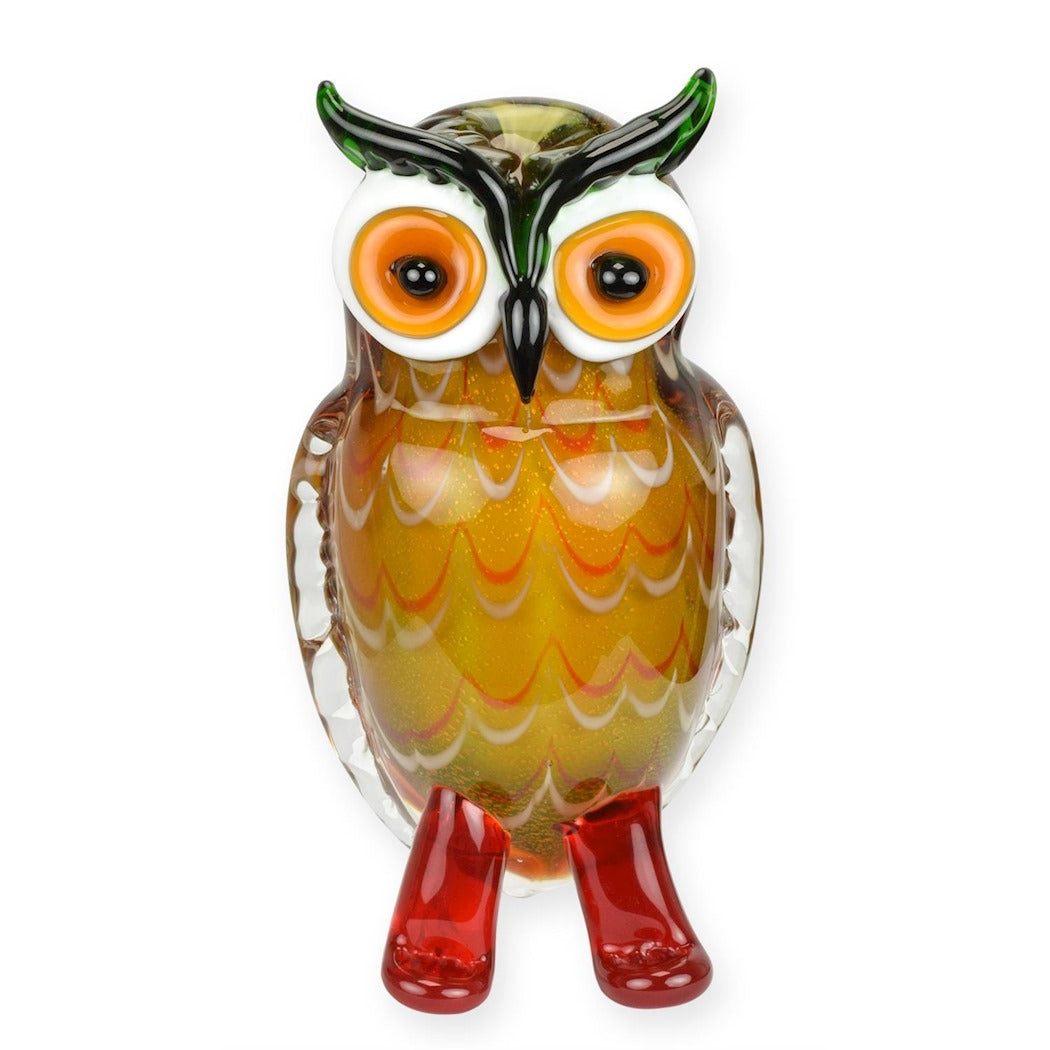 Owl Murano Style Glass Figurine 20cm