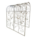 Iron Garden Arch Corridor – Decorative Rose Tunnel with Grapevine Detail
